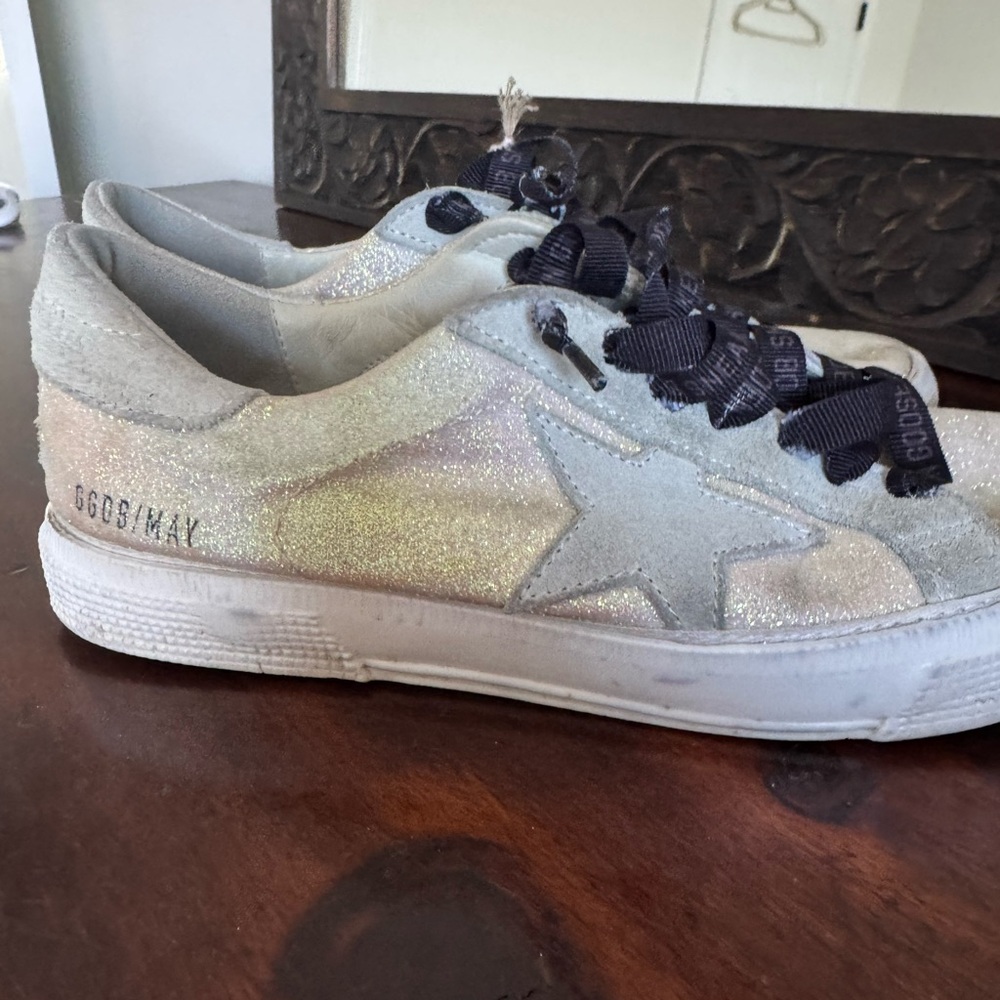 Golden Goose May Glitter Sneakers with OG Black Laces - Picture 2 of 6
